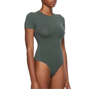 Skims Cotton Jersey Bodysuit T-Shirt XXS in Kyanite